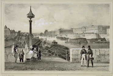 Le Louvre, engraved by Auguste Bry